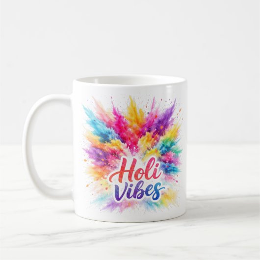 Festival of Colors - Holi Tasse コーヒーマグカップ (左)