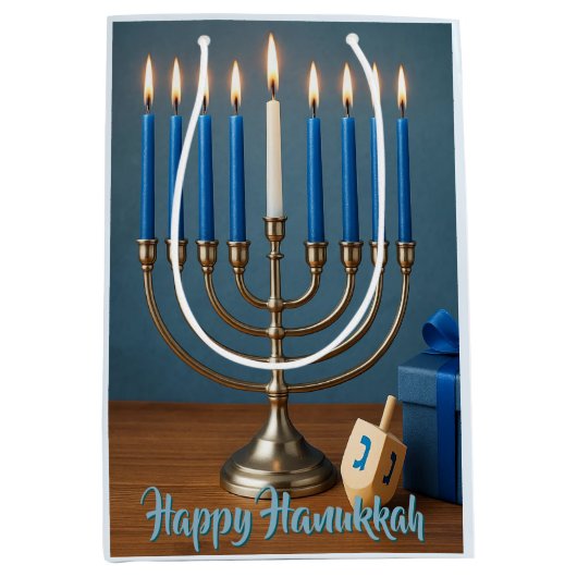 Festival of Lights and Joy ミディアムペーパーバッグ (正面)