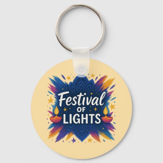 Festival of Lights | Diwali Celebration  Keychain キーホルダー (正面)