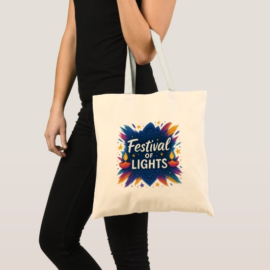 Festival of Lights | Diwali Custom Tote Bag トートバッグ (正面(商品))