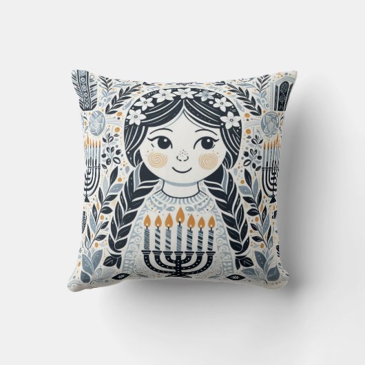 Festival of Lights: Hanukkah Sameach Stickers  クッション (裏面)