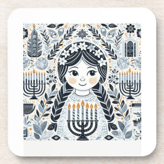 Festival of Lights: Hanukkah Sameach Stickers コースター