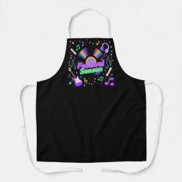 Festival Season Music Vinyl Record Graphic エプロン