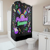 Festival Season Music Vinyl Record Graphic シャワーカーテン (インサイチュ)