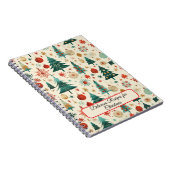  festiveな冬のホリデーパターン ノートブック (右側)