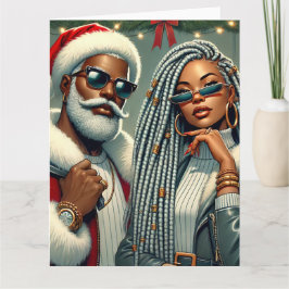 festiveパーティーのサンタ カード