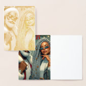  festiveパーティーのサンタ 箔カード (ディスプレー)