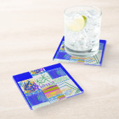 Festive Abstract  ガラスコースター (アングル)