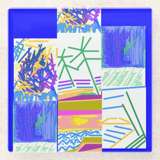 Festive Abstract  ガラスコースター (正面)