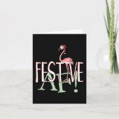 Festive Af Ironic Sarcastic Merry Christmas Flamin カード (正面)