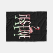 Festive Af Ironic Sarcastic Merry Christmas Flamin フリースブランケット (正面(横))