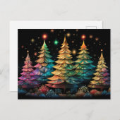 Festive and abstract Christmas Tree Greeting Card ポストカード (正面/裏面)
