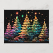 Festive and abstract Christmas Tree Greeting Card ポストカード (正面)