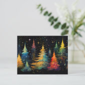 Festive and abstract Christmas Tree Greeting Card ポストカード (スタンド正面)