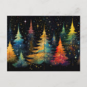 Festive and abstract Christmas Tree Greeting Card ポストカード (正面)