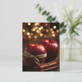 Festive and Elegant Christmas Apples  Postcard ポストカード (スタンド正面)