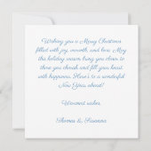 Festive and elegant Christmas Bauble Greeting  カード (裏面)