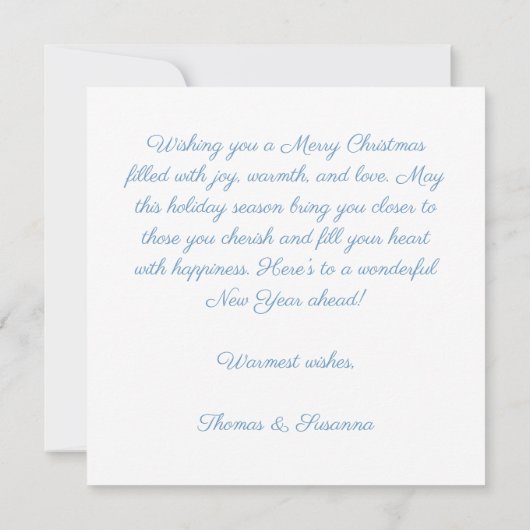 Festive and elegant Christmas Bauble Greeting カード (裏面)