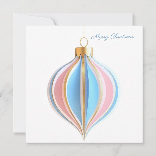 Festive and elegant Christmas Bauble Greeting  カード (正面)