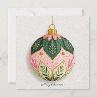 Festive and elegant Christmas Bauble Greeting カード