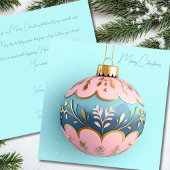 Festive and elegant Christmas Bauble Greeting カード