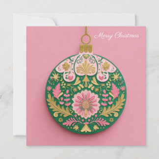 Festive and elegant Christmas Bauble Greeting カード