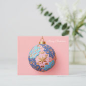 Festive and elegant Christmas Bauble Greeting ポストカード (スタンド正面)