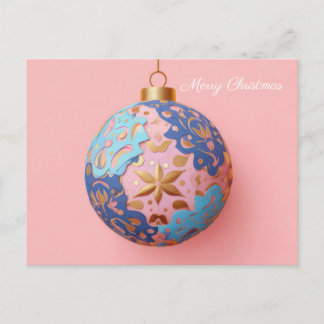 Festive and elegant Christmas Bauble Greeting ポストカード