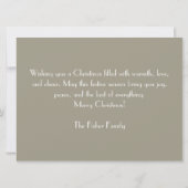 Festive and elegant Christmas Baubles and Flowers カード (裏面)