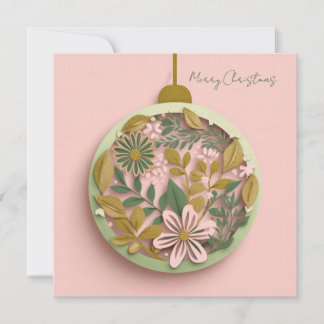 Festive and elegant Christmas Baubles Greeting カード