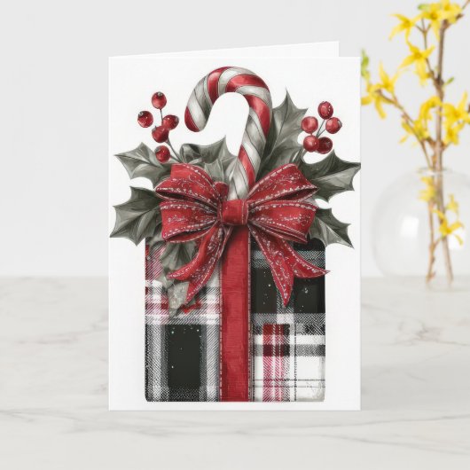 Festive and elegant Christmas Greeting Card カード (黄色い花)