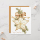 Festive and elegant Christmas Greeting Card カード (正面/裏面インサイチュ)