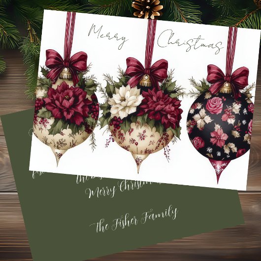 Festive and elegant Christmas Greeting Card カード