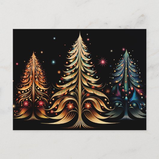 Festive and elegant Christmas Greeting Card ポストカード (正面)