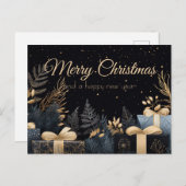 Festive and elegant Christmas Greeting Card ポストカード (正面/裏面)