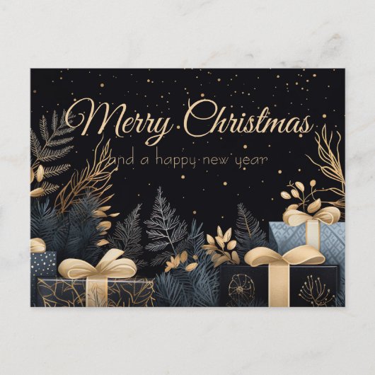 Festive and elegant Christmas Greeting Card ポストカード (正面)