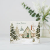 Festive and elegant Christmas Greeting Postcard ポストカード (スタンド正面)