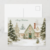 Festive and elegant Christmas Greeting Postcard ポストカード (正面/裏面)