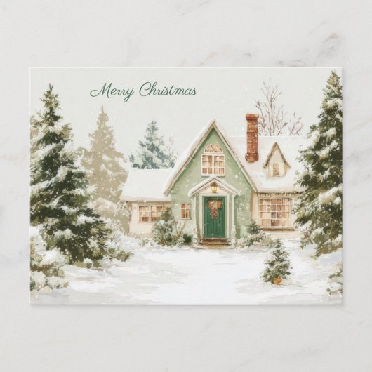 Festive and elegant Christmas Greeting Postcard ポストカード (正面)