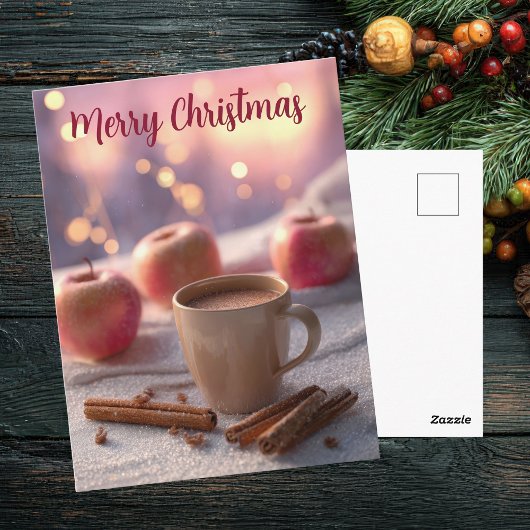 Festive and elegant Christmas Greeting Postcard ポストカード