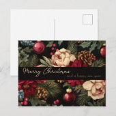 Festive and elegant Christmas Greeting Postcard ポストカード (正面/裏面)