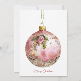 Festive and elegant Christmas Ornament Greeting シーズンカード