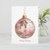 Festive and elegant Christmas Ornament Greeting シーズンカード (スタンド正面)