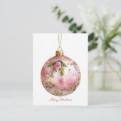 Festive and elegant Christmas Ornament Greeting ポストカード (スタンド正面)