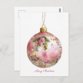 Festive and elegant Christmas Ornament Greeting ポストカード (正面/裏面)