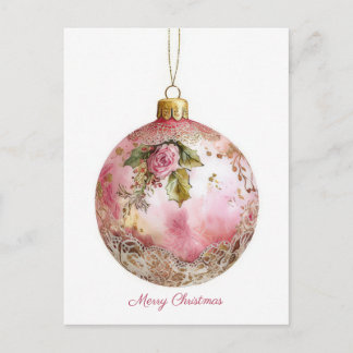 Festive and elegant Christmas Ornament Greeting ポストカード