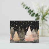Festive and elegant Christmas Tree Greeting Card ポストカード (スタンド正面)