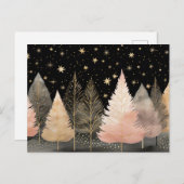 Festive and elegant Christmas Tree Greeting Card ポストカード (正面/裏面)
