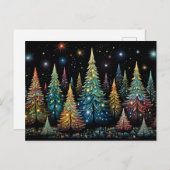 Festive and elegant Christmas Tree Greeting Card ポストカード (正面/裏面)