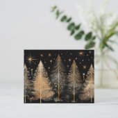 Festive and elegant Christmas Tree Greeting Card ポストカード (スタンド正面)